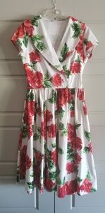 Pinup couture Roses/Red Floral Birdie XL